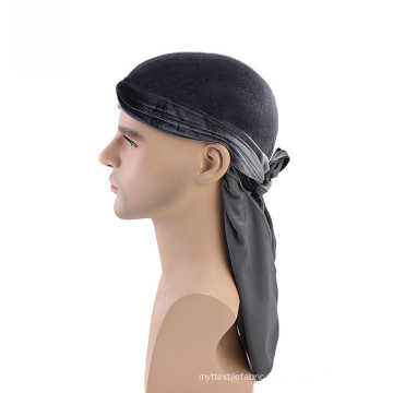 Adjustable velvet material turban bandanas hat